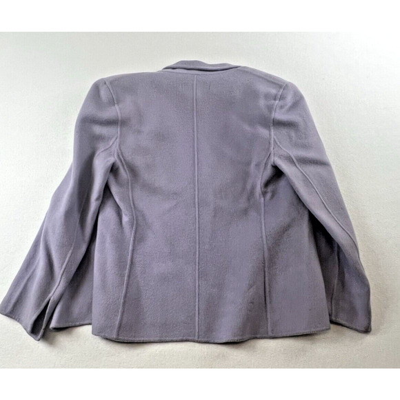 Women Cardigan Sweater/Blazer Purple 100% Wool M Open Y2k MARCONI - Picture 2 of 8